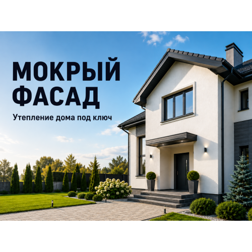 Устройство мокрого фасада в Брянске: цена под ключ