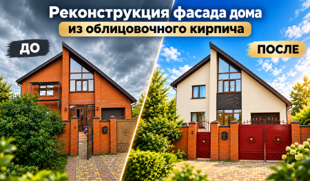 Реконструкция и утепление фасада дома в Антоновке