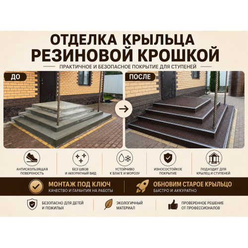 Профессиональная облицовка крыльца: долговечная защита от скольжения и разрушения