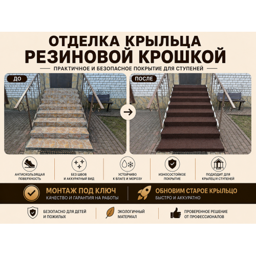 Профессиональная облицовка крыльца: долговечная защита от скольжения и разрушения